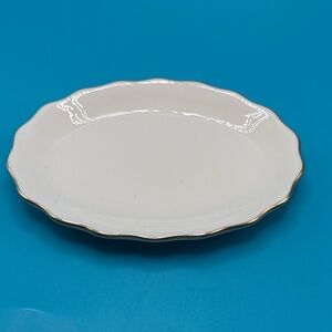 Lenox Small Trinket Dish Elegant Cream with Gold Trim